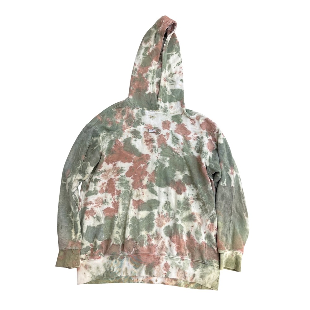 Nike Sportswear Tie Dye Hoodie Mens Medium Green Clay Fleece Pullover 2942